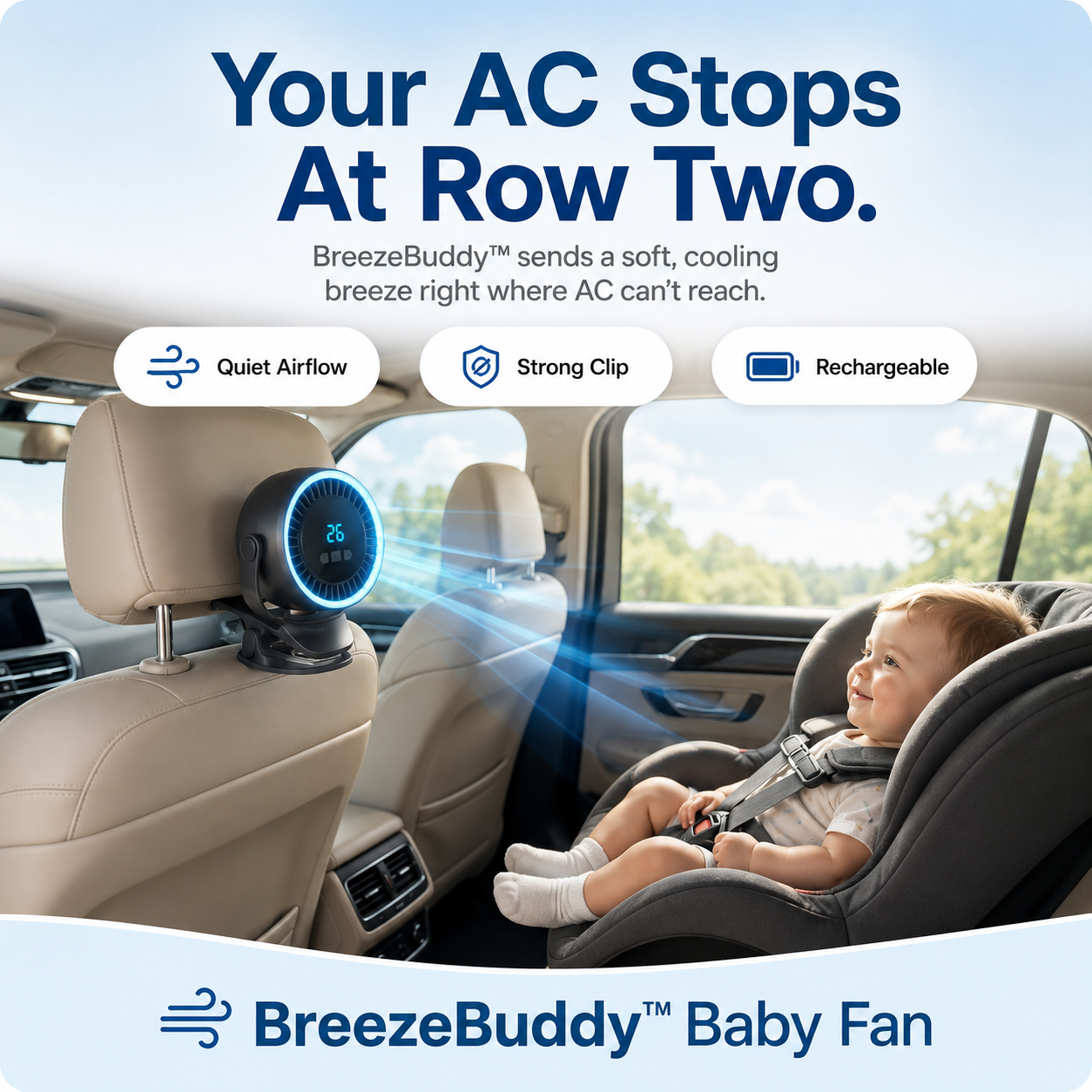 BreezeBuddy™ Baby Fan